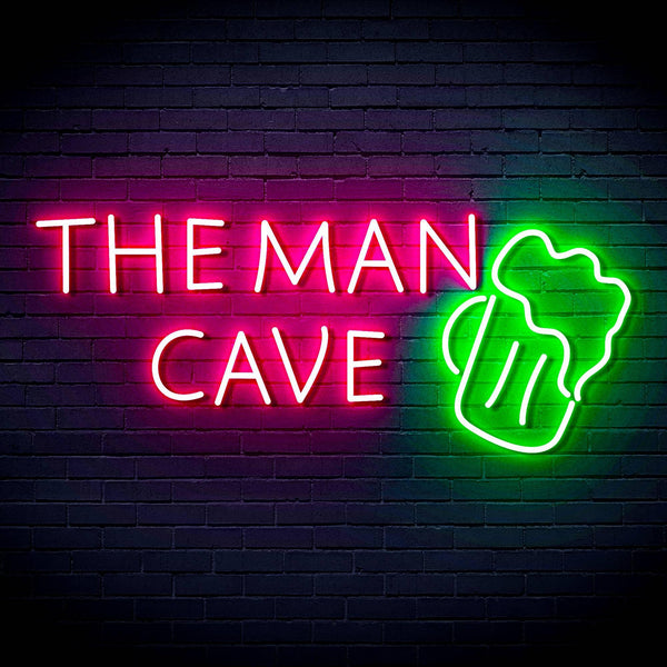 ADVPRO The Man Cave with Beer Mug Signage Ultra-Bright LED Neon Sign fn-i4162 - Green & Pink
