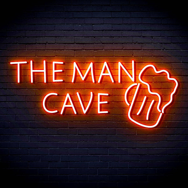 ADVPRO The Man Cave with Beer Mug Signage Ultra-Bright LED Neon Sign fn-i4162 - Orange