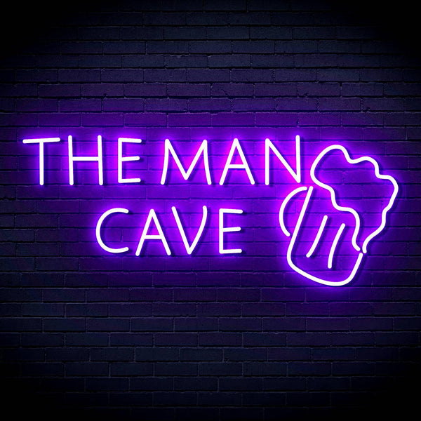 ADVPRO The Man Cave with Beer Mug Signage Ultra-Bright LED Neon Sign fn-i4162 - Purple