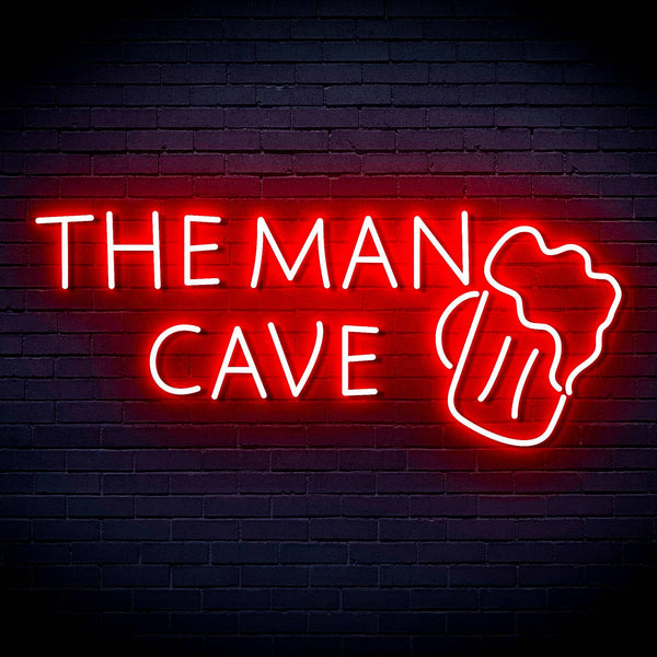 ADVPRO The Man Cave with Beer Mug Signage Ultra-Bright LED Neon Sign fn-i4162 - Red