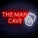 ADVPRO The Man Cave with Beer Mug Signage Ultra-Bright LED Neon Sign fn-i4162 - White & Red
