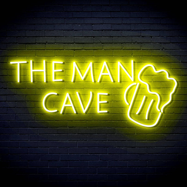 ADVPRO The Man Cave with Beer Mug Signage Ultra-Bright LED Neon Sign fn-i4162 - Yellow