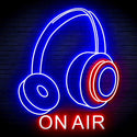ADVPRO On Air with Headphone Ultra-Bright LED Neon Sign fn-i4165 - Red & Blue