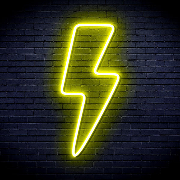 ADVPRO Lighting bolt Ultra-Bright LED Neon Sign fnu0002 - Yellow