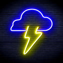 ADVPRO Cloud and Lighting bolt Ultra-Bright LED Neon Sign fnu0003 - Blue & Yellow