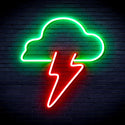 ADVPRO Cloud and Lighting bolt Ultra-Bright LED Neon Sign fnu0003 - Green & Red