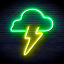 ADVPRO Cloud and Lighting bolt Ultra-Bright LED Neon Sign fnu0003 - Green & Yellow