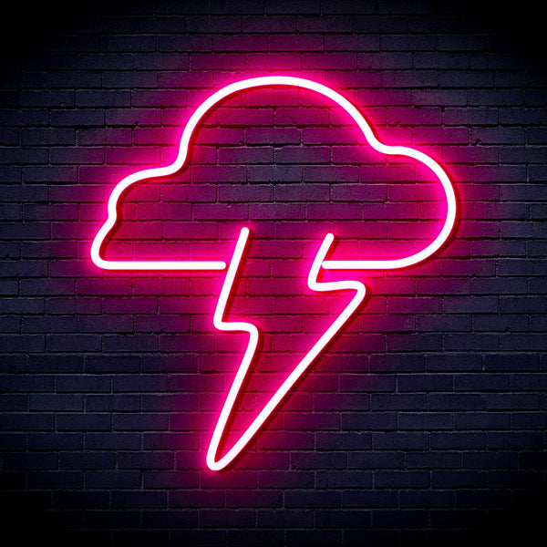 ADVPRO Cloud and Lighting bolt Ultra-Bright LED Neon Sign fnu0003 - Pink