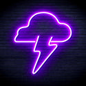 ADVPRO Cloud and Lighting bolt Ultra-Bright LED Neon Sign fnu0003 - Purple