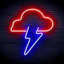 ADVPRO Cloud and Lighting bolt Ultra-Bright LED Neon Sign fnu0003 - Red & Blue