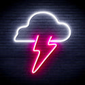 ADVPRO Cloud and Lighting bolt Ultra-Bright LED Neon Sign fnu0003 - White & Pink