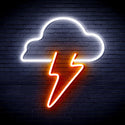 ADVPRO Cloud and Lighting bolt Ultra-Bright LED Neon Sign fnu0003 - White & Orange