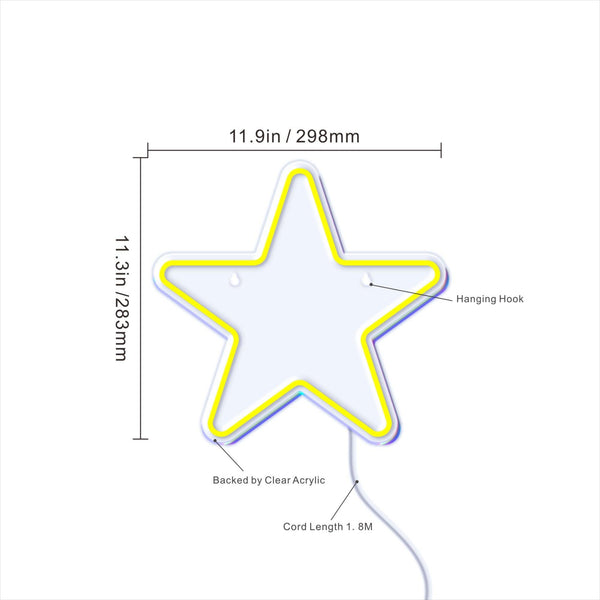 ADVPRO Star Ultra-Bright LED Neon Sign fnu0006 - Size
