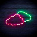 ADVPRO Two Clouds Ultra-Bright LED Neon Sign fnu0007 - Green & Pink