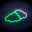 ADVPRO Two Clouds Ultra-Bright LED Neon Sign fnu0007 - White & Green