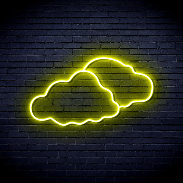 ADVPRO Two Clouds Ultra-Bright LED Neon Sign fnu0007 - Yellow