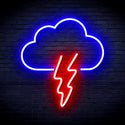 ADVPRO Cloud and Thunder Ultra-Bright LED Neon Sign fnu0008 - Blue & Red
