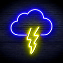 ADVPRO Cloud and Thunder Ultra-Bright LED Neon Sign fnu0008 - Blue & Yellow