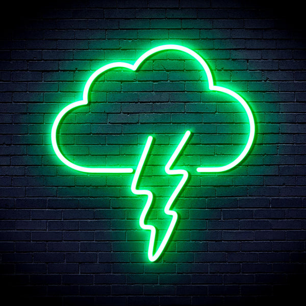 ADVPRO Cloud and Thunder Ultra-Bright LED Neon Sign fnu0008 - Golden Yellow