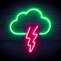 ADVPRO Cloud and Thunder Ultra-Bright LED Neon Sign fnu0008 - Green & Pink