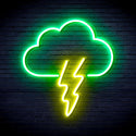 ADVPRO Cloud and Thunder Ultra-Bright LED Neon Sign fnu0008 - Green & Yellow
