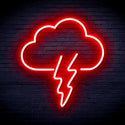 ADVPRO Cloud and Thunder Ultra-Bright LED Neon Sign fnu0008 - Red