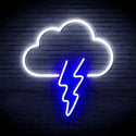 ADVPRO Cloud and Thunder Ultra-Bright LED Neon Sign fnu0008 - White & Blue