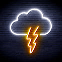 ADVPRO Cloud and Thunder Ultra-Bright LED Neon Sign fnu0008 - White & Golden Yellow