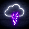 ADVPRO Cloud and Thunder Ultra-Bright LED Neon Sign fnu0008 - White & Purple