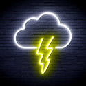 ADVPRO Cloud and Thunder Ultra-Bright LED Neon Sign fnu0008 - White & Yellow