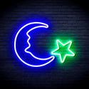 ADVPRO Moon and Star Ultra-Bright LED Neon Sign fnu0009 - Green & Blue