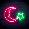 ADVPRO Moon and Star Ultra-Bright LED Neon Sign fnu0009 - Green & Pink
