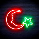 ADVPRO Moon and Star Ultra-Bright LED Neon Sign fnu0009 - Green & Red