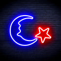 ADVPRO Moon and Star Ultra-Bright LED Neon Sign fnu0009 - Red & Blue