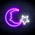 ADVPRO Moon and Star Ultra-Bright LED Neon Sign fnu0009 - White & Purple
