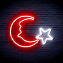 ADVPRO Moon and Star Ultra-Bright LED Neon Sign fnu0009 - White & Red