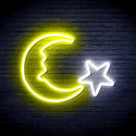 ADVPRO Moon and Star Ultra-Bright LED Neon Sign fnu0009 - White & Yellow