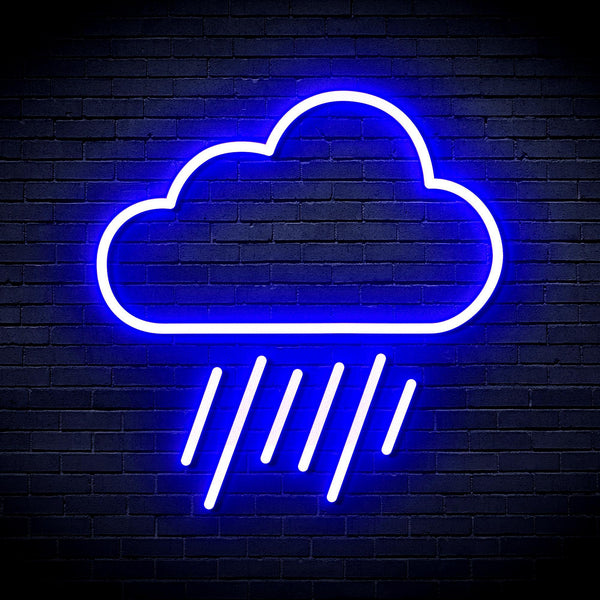 ADVPRO Cloud and Raining Ultra-Bright LED Neon Sign fnu0010 - Blue