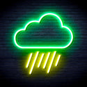 ADVPRO Cloud and Raining Ultra-Bright LED Neon Sign fnu0010 - Green & Yellow