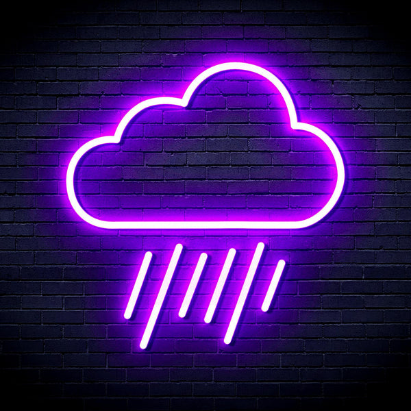ADVPRO Cloud and Raining Ultra-Bright LED Neon Sign fnu0010 - Purple