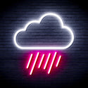 ADVPRO Cloud and Raining Ultra-Bright LED Neon Sign fnu0010 - White & Pink