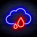 ADVPRO Cloud and Rain Droplet Ultra-Bright LED Neon Sign fnu0011 - Blue & Red
