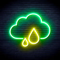 ADVPRO Cloud and Rain Droplet Ultra-Bright LED Neon Sign fnu0011 - Green & Yellow