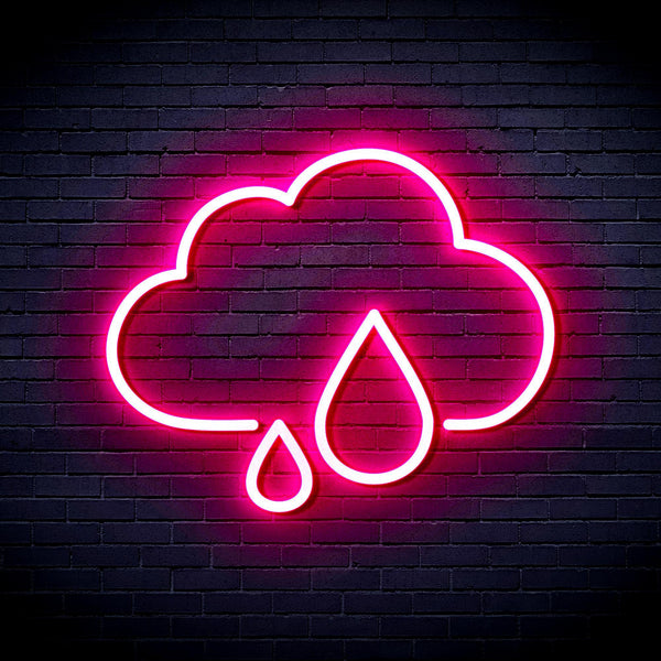 ADVPRO Cloud and Rain Droplet Ultra-Bright LED Neon Sign fnu0011 - Pink