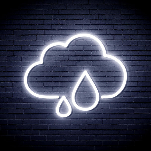 ADVPRO Cloud and Rain Droplet Ultra-Bright LED Neon Sign fnu0011 - White