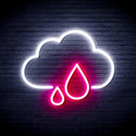 ADVPRO Cloud and Rain Droplet Ultra-Bright LED Neon Sign fnu0011 - White & Pink