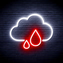 ADVPRO Cloud and Rain Droplet Ultra-Bright LED Neon Sign fnu0011 - White & Red