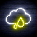 ADVPRO Cloud and Rain Droplet Ultra-Bright LED Neon Sign fnu0011 - White & Yellow