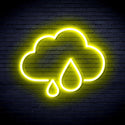 ADVPRO Cloud and Rain Droplet Ultra-Bright LED Neon Sign fnu0011 - Yellow