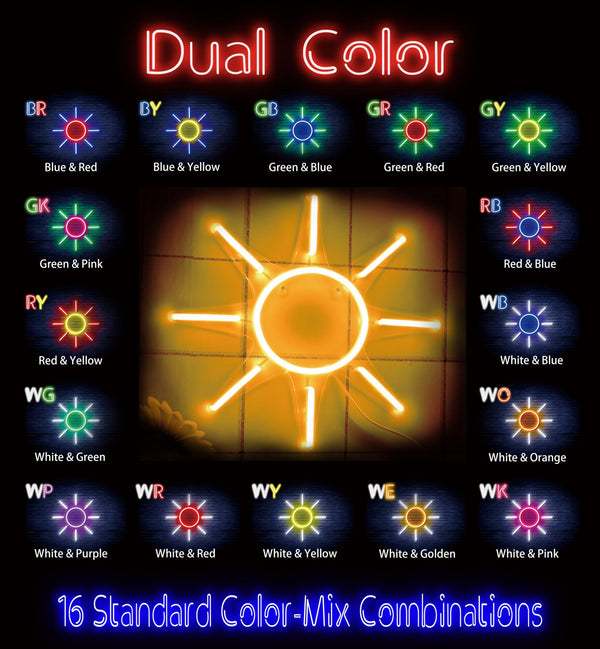 ADVPRO Sun Ultra-Bright LED Neon Sign fnu0012 - Dual-Color